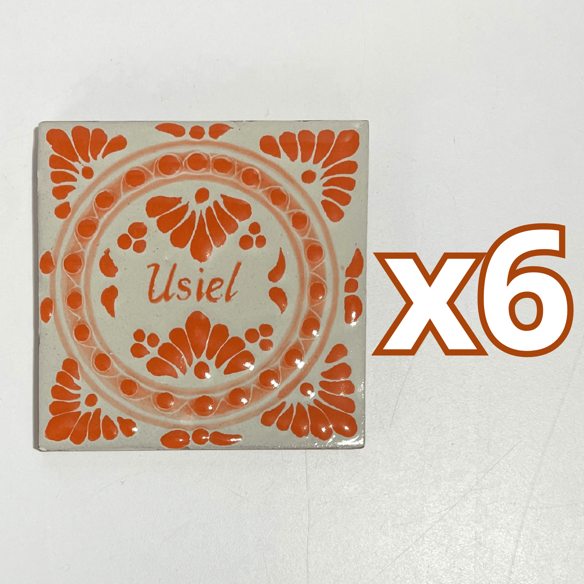 MOSAICO 10 CM 8 CARACTERES FONDO TRADICIONAL CENEFA NARANJA
