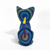ALEBRIJE DE MADERA GATO AZUL GRECAS