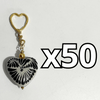 LLAVERO CORAZON 5 CM TRIDIMENSIONAL FONDO TRADICIONAL CENEFA NEGRO
