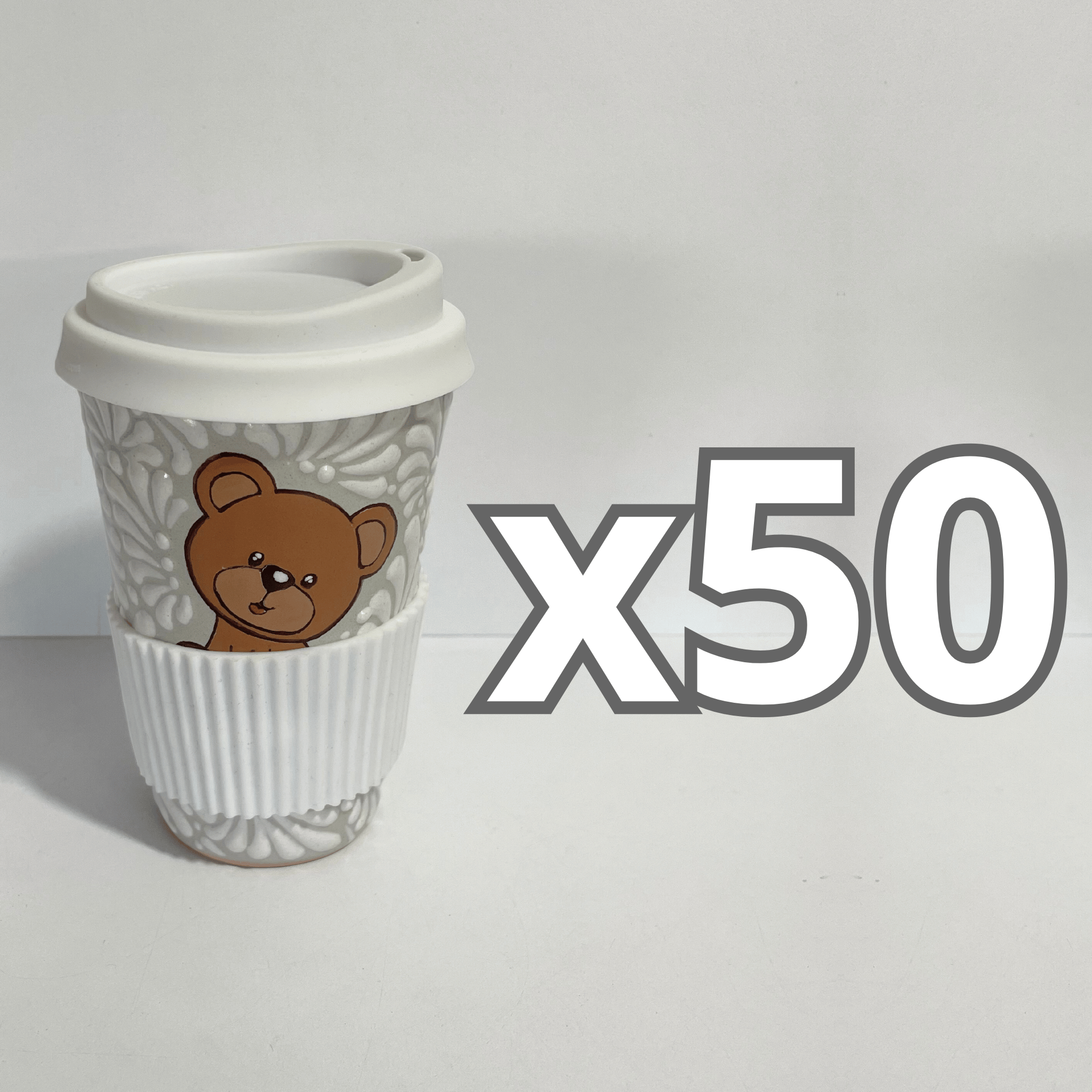 TERMO 15 CM SIN ASA FONDO TRADICIONAL MIK BLANCO OSITO COMPLETO