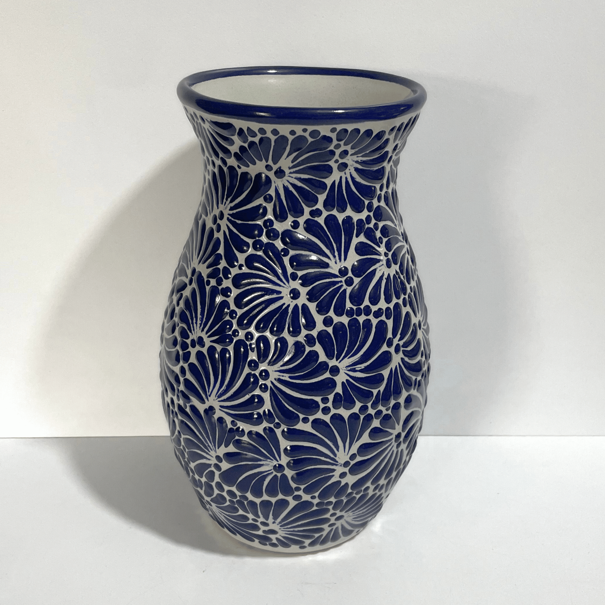 FLORERO BOLICHE 25 CM FONDO TRADICIONAL MIK AZUL COBALTO