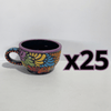TAZA 300 ML FONDO NEGRO MIK MULTICOLOR