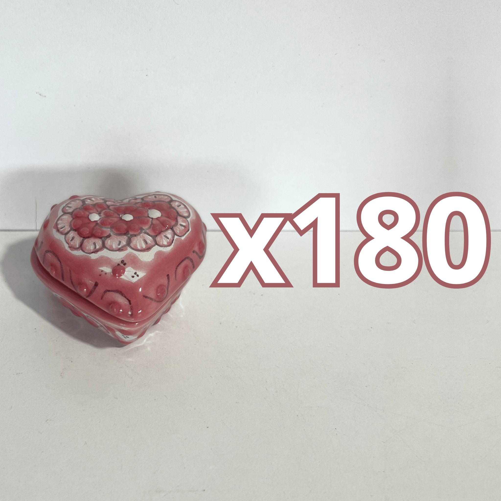 PAQUETE ALHAJERO CHICO FORMA DE CORAZON NO PERSONALIZADO FONDO TRADICIONAL MIK ROSA