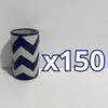 TEQUILERO NO PERSONALIZADO FONDO TRADICIONAL DECORADO ZIG ZAG AZUL COBALTO