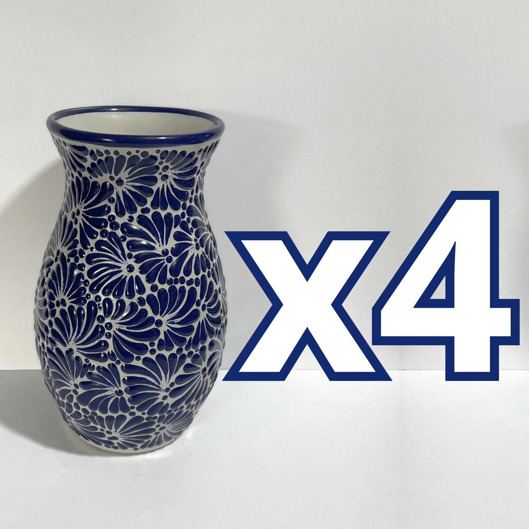 FLORERO BOLICHE 25 CM FONDO TRADICIONAL MIK AZUL COBALTO