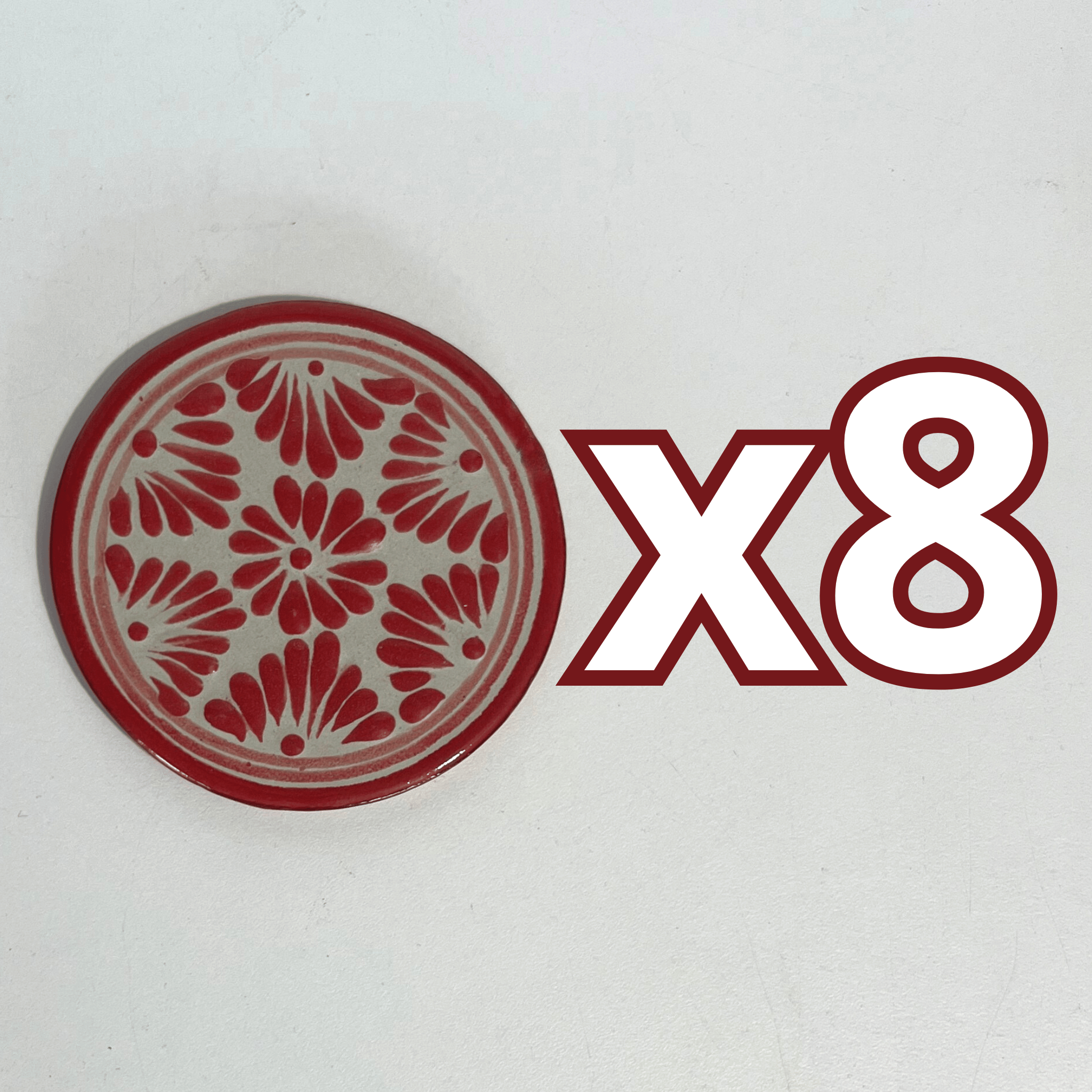 PORTA VASO FONDO TRADICIONAL CENEFA ROJO