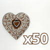 PLATO DE CORAZON 16 CM FONDO CAFE MIK BLANCO SAGRADO COREAZON CAFE