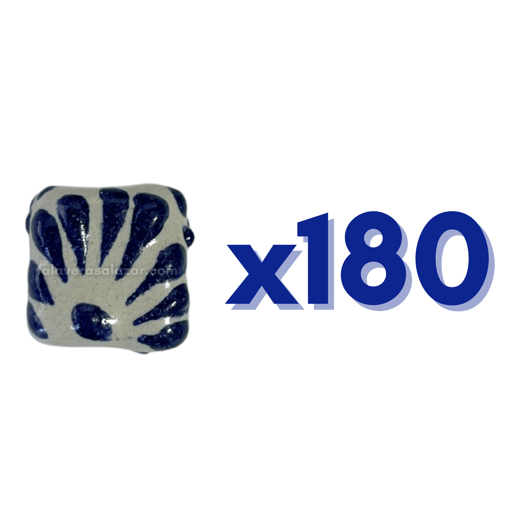 CUADRO PLANO 1.5 CM FONDO TRADICIONAL DECORADO AZUL COBALTO