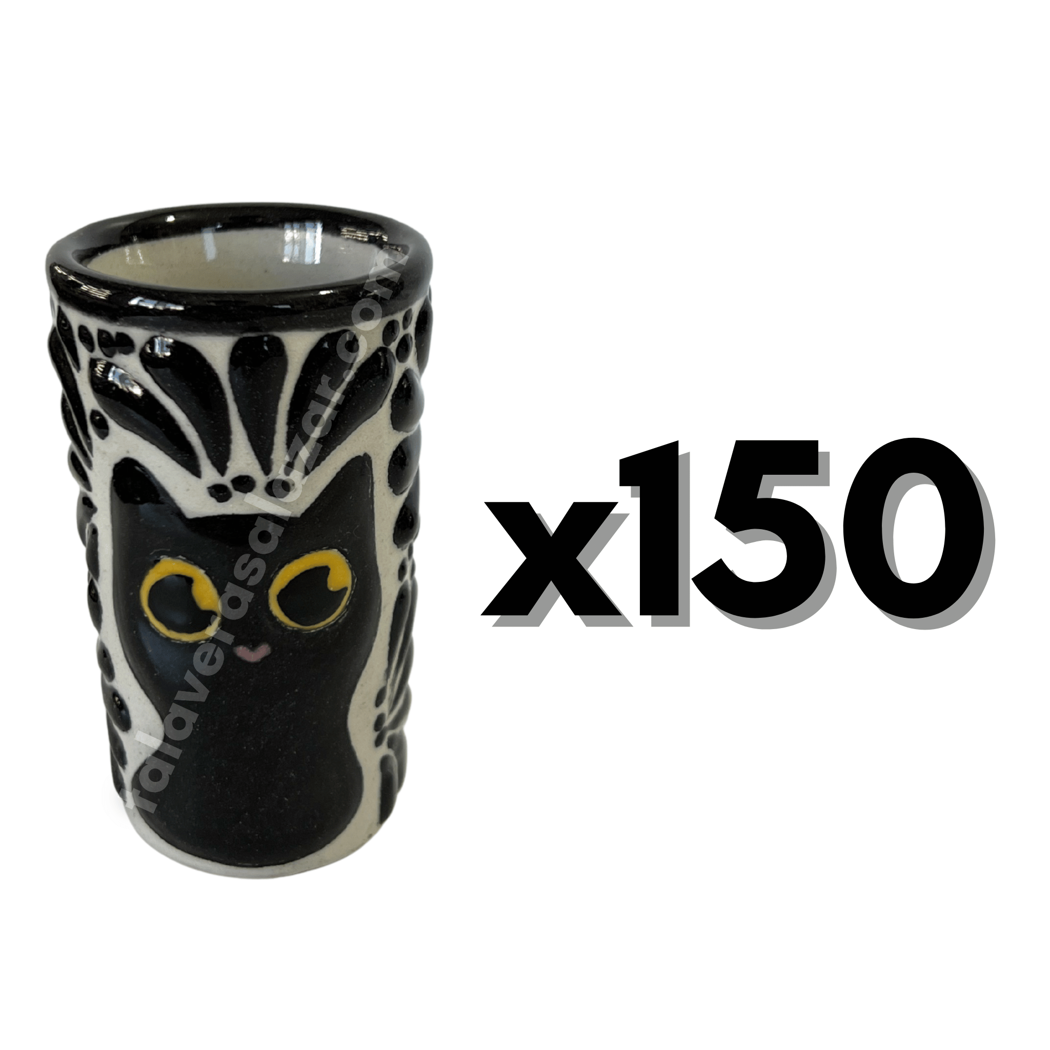 TEQUILERO FONDO TRADICIONAL MIK NEGRO GATO NEGRO CON OJOS AMARILLOS