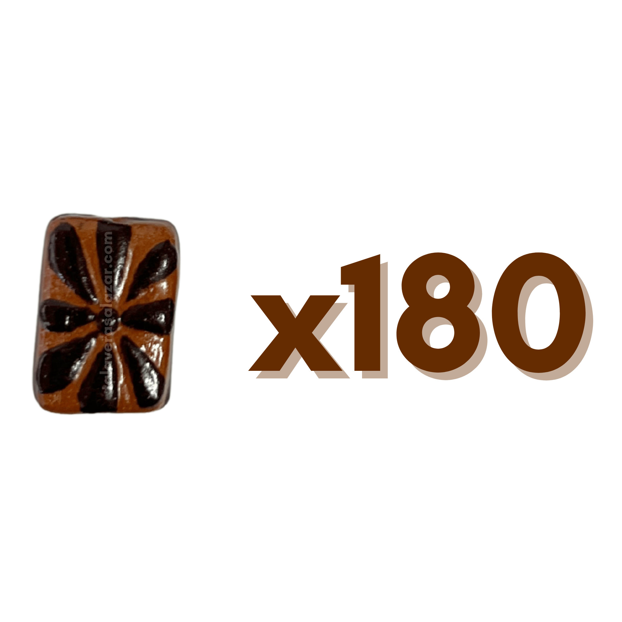 RECTANGULO PLANO 2 CM X 1.5 CM FONDO CAFE DECORADO CAFE CHOCOLATE