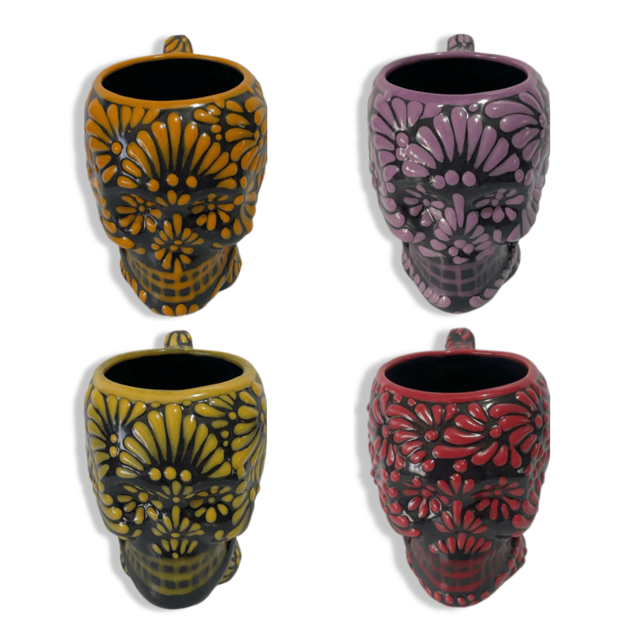 PAQUETE 4 TAZAS FORMA DE CRANEO MIK