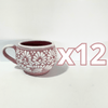 TAZA CHOCOLATERA GRANDE FONDO ROSA CENEFA BLANCO