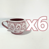 TAZA CHOCOLATERA GRANDE FONDO ROSA CENEFA BLANCO