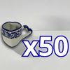PAQUETE TAZAS CORAZON CON ASA DE CORAZON FONDO TRADICIONAL CENEFA MIK AZUL COBALTO