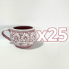 TAZA CHOCOLATERA GRANDE FONDO ROSA CENEFA BLANCO