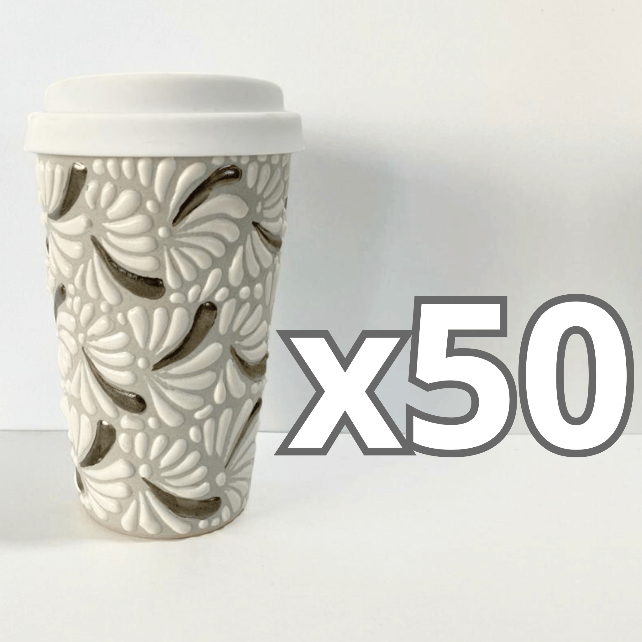 TERMO 15 CM SIN ASA FONDO TRADICIONAL MIK BLANCO DESTELLOS DE PLATA