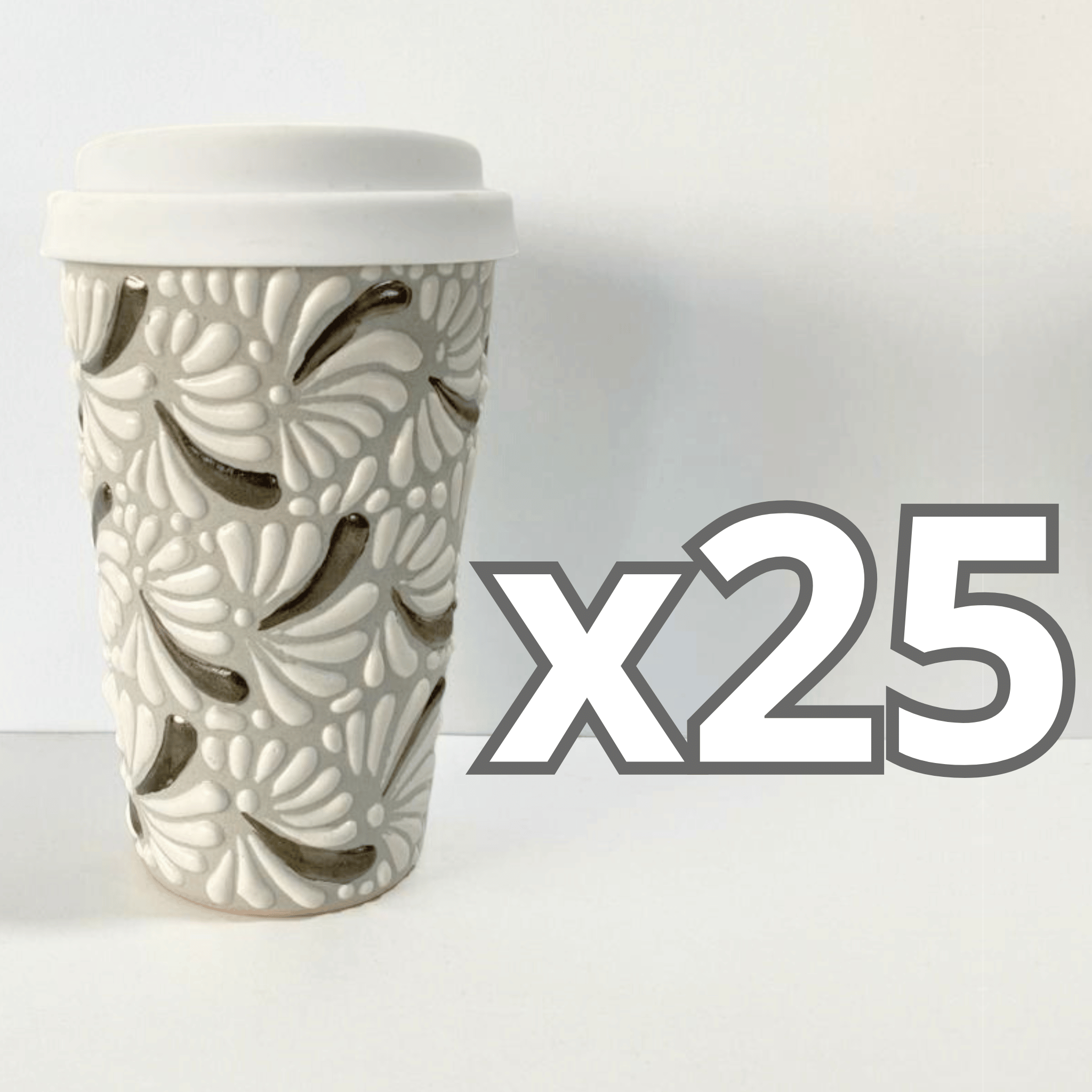 TERMO 15 CM SIN ASA FONDO TRADICIONAL MIK BLANCO DESTELLOS DE PLATA
