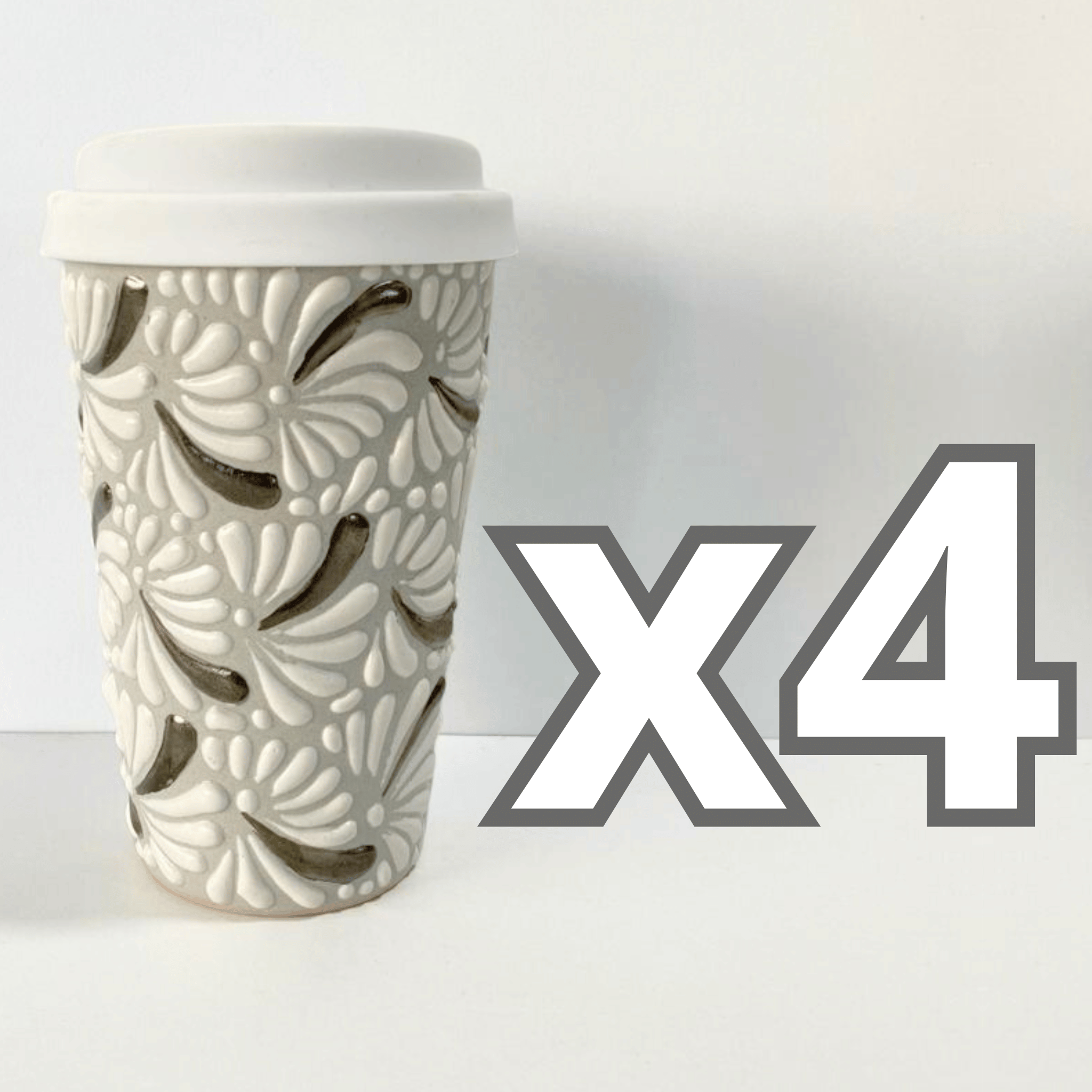 TERMO 15 CM SIN ASA FONDO TRADICIONAL MIK BLANCO DESTELLOS DE PLATA