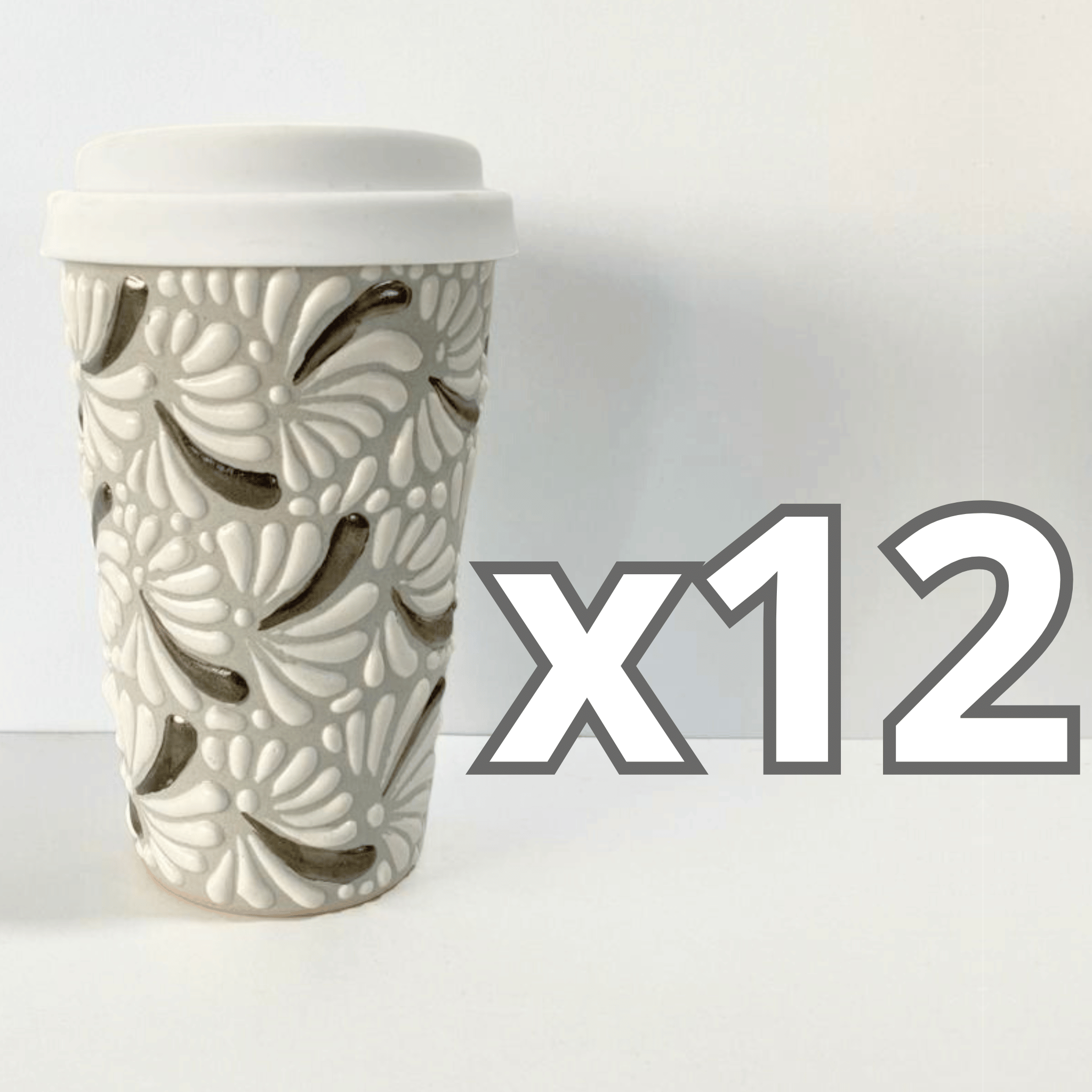TERMO 15 CM SIN ASA FONDO TRADICIONAL MIK BLANCO DESTELLOS DE PLATA
