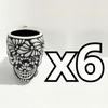TAZA FORMA DE CRANEO FONDO NEGRO MIK BLANCO