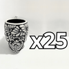 TAZA FORMA DE CRANEO FONDO NEGRO MIK BLANCO