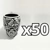TAZA FORMA DE CRANEO FONDO NEGRO MIK BLANCO