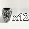 TAZA FORMA DE CRANEO FONDO NEGRO MIK BLANCO