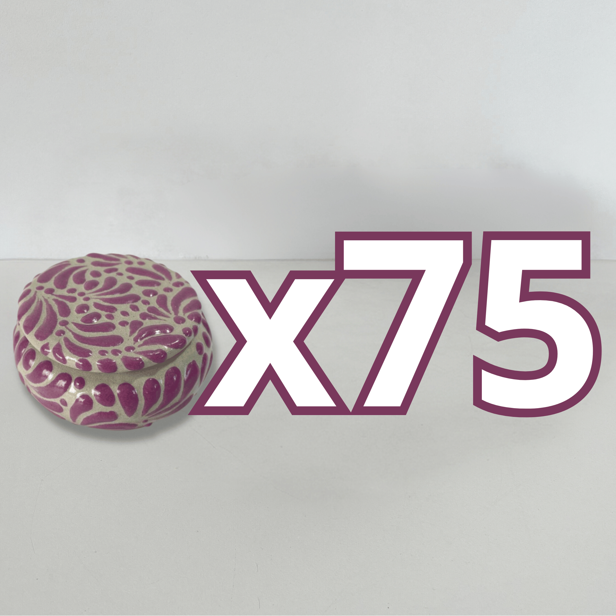 PAQUETE ALHAJERO TAPA PLANA NO PERSONALIZADO FONDO BLANCO DECORADO MORADO MIK