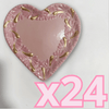 PLATO DE CORAZON 16 CM FONDO ROSA MIK CENEFA ROSA DESTELLOS DE ORO