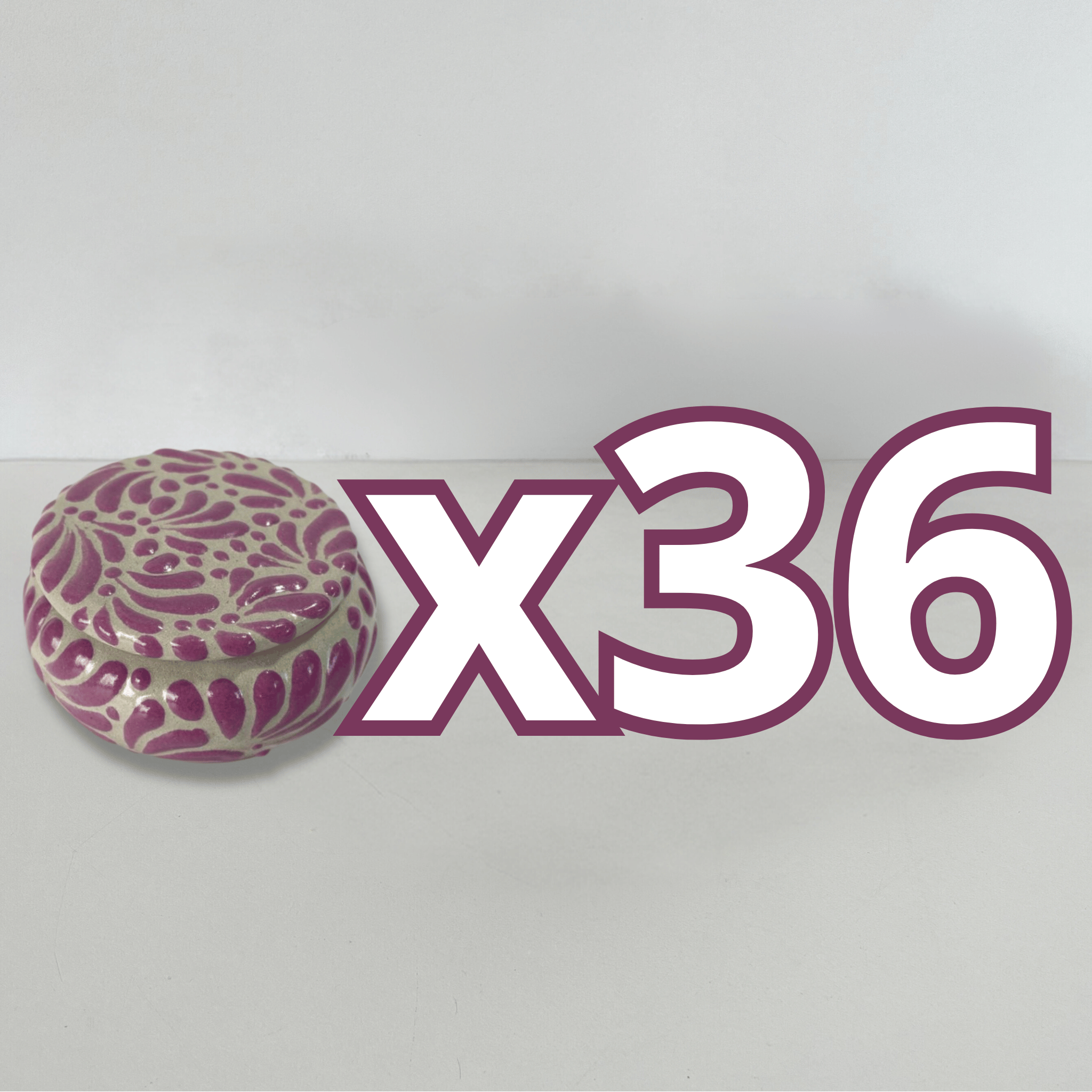 PAQUETE ALHAJERO TAPA PLANA NO PERSONALIZADO FONDO BLANCO DECORADO MORADO MIK