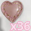 PLATO DE CORAZON 16 CM FONDO ROSA MIK CENEFA ROSA DESTELLOS DE ORO