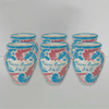 PAQUETE CANTARITO PERSONALIZADO FONDO TRADICIONAL MIK COMBINACION AZUL TURQUESA Y ROSA BAUTIZO INICIALES