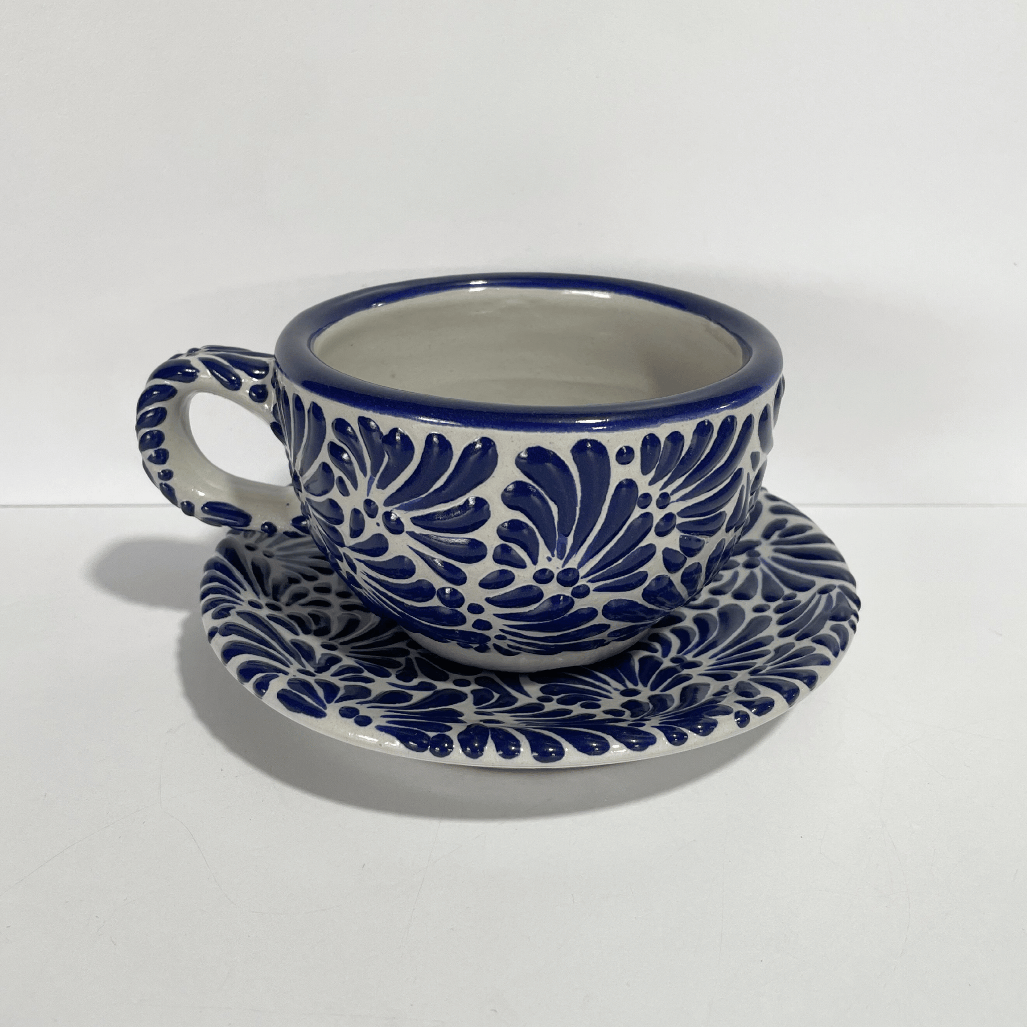 SET TAZA 300 ML Y PLATO FONDO TRADICIONAL MIK AZUL COBALTO