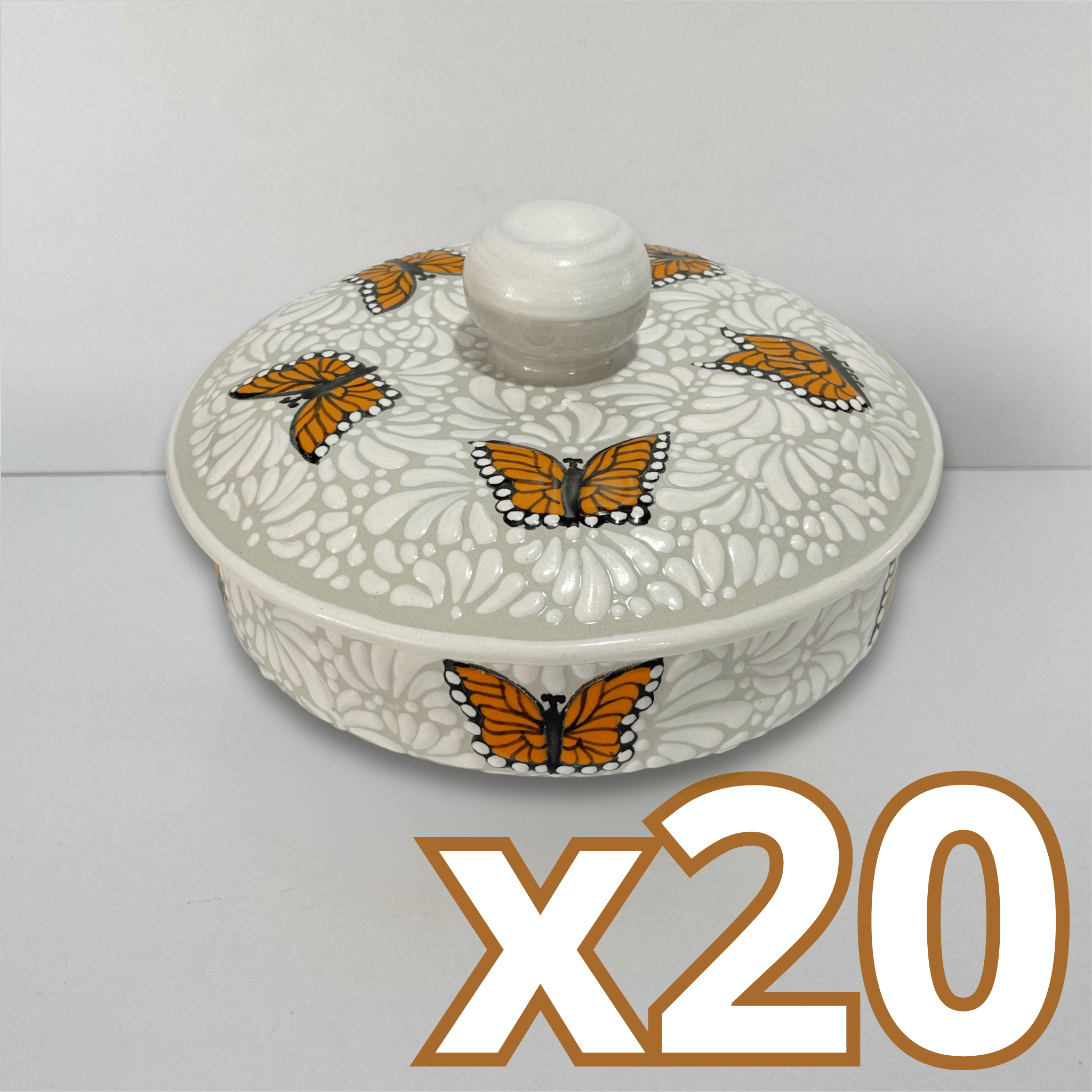 TORTILLERO FONDO TRADICIONAL MIK BLANCO MARIPOSAS