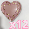 PLATO DE CORAZON 16 CM FONDO ROSA MIK CENEFA ROSA DESTELLOS DE ORO