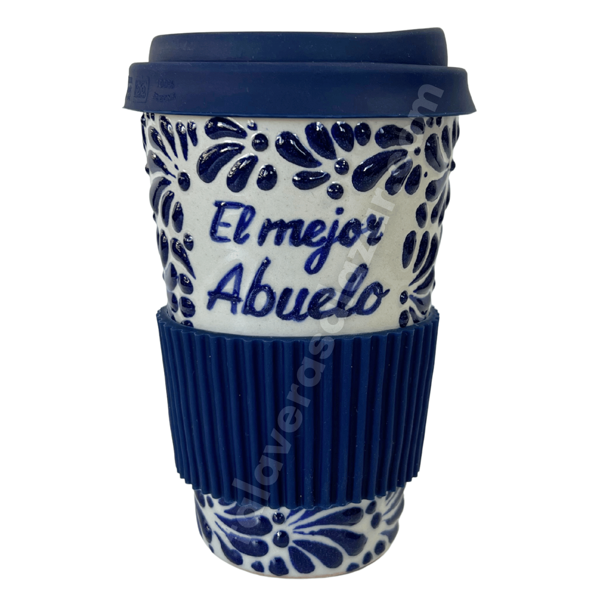 TERMO 15 CM SIN ASA FONDO TRADICIONAL MIK AZUL COBALTO EL MEJOR ABUELO DEL MUNDO