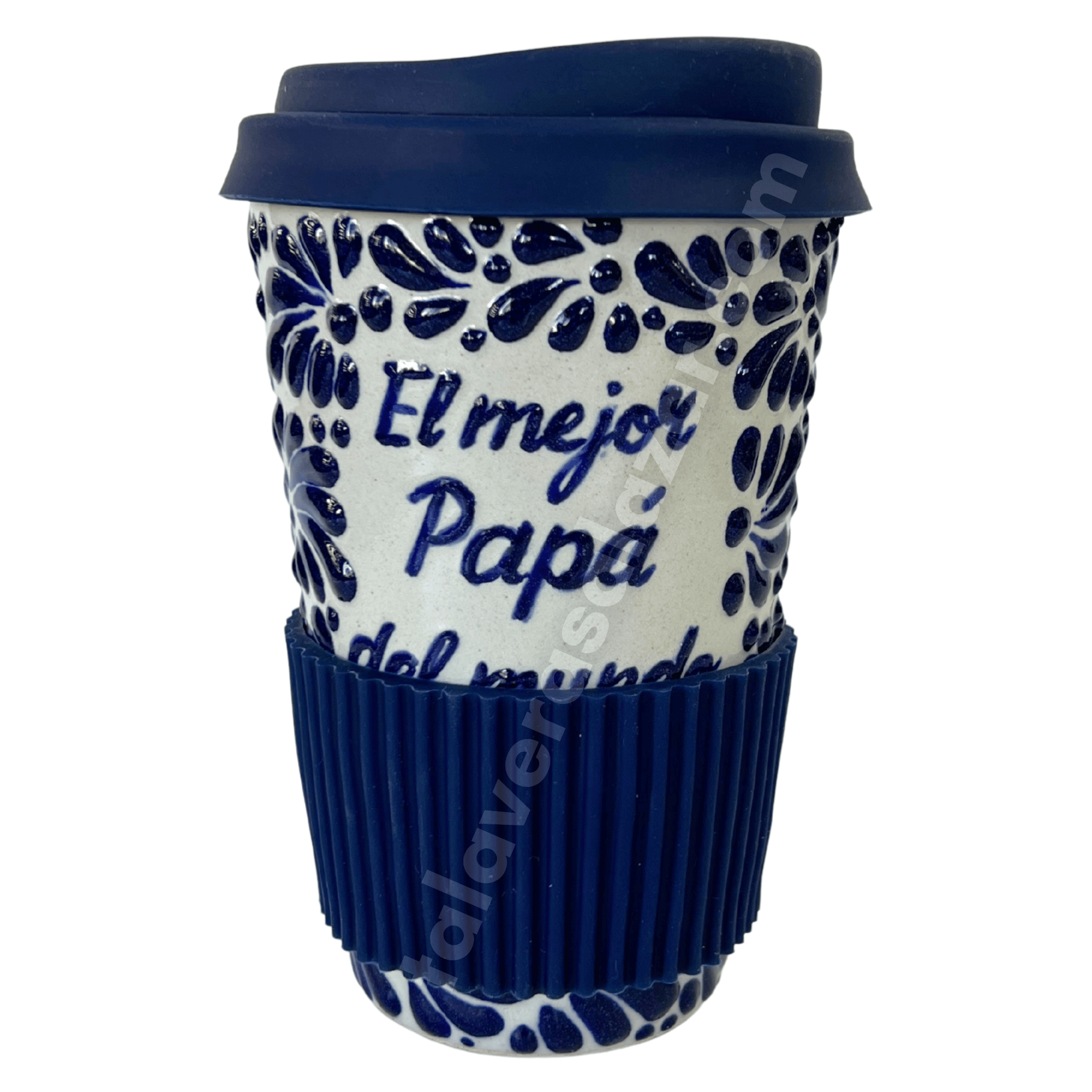 TERMO 15 CM SIN ASA FONDO TRADICIONAL MIK AZUL COBALTO EL MEJOR PAPÁ DEL MUNDO