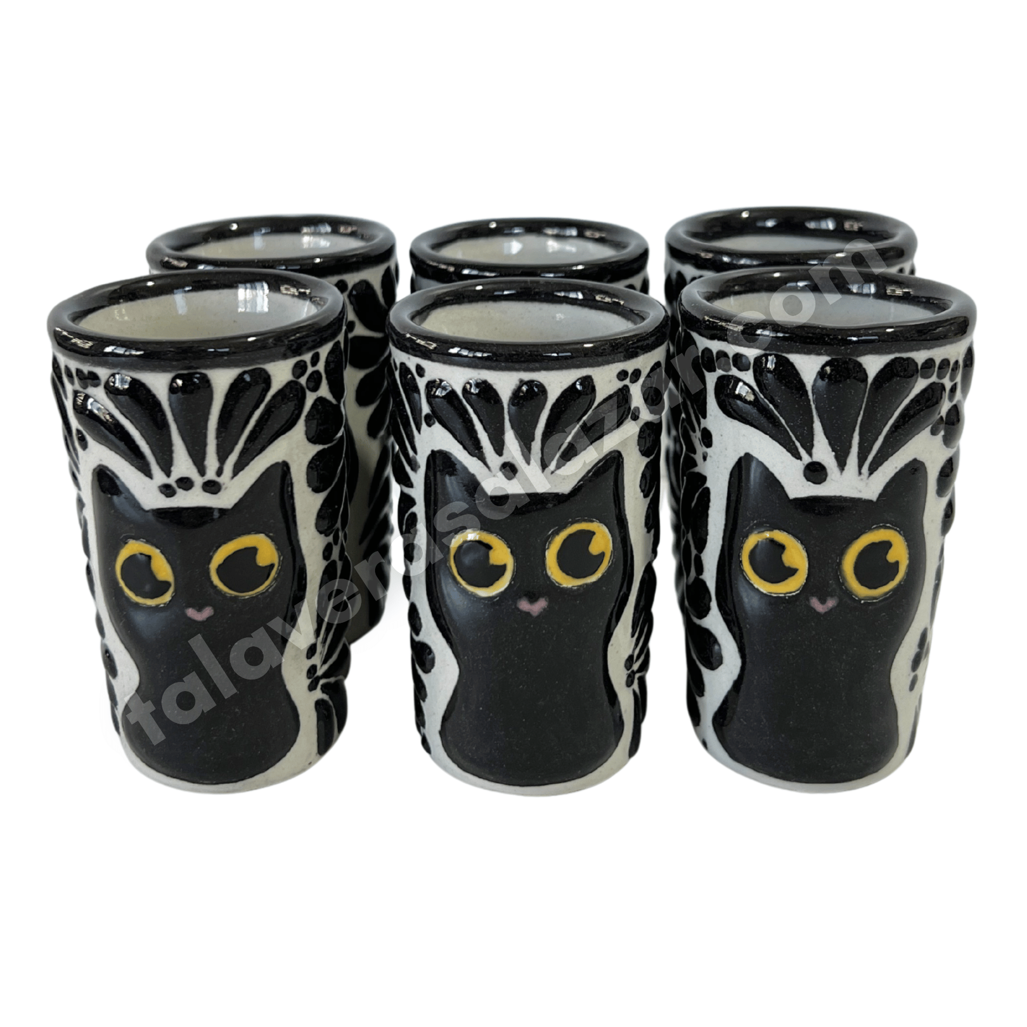 TEQUILERO FONDO TRADICIONAL MIK NEGRO GATO NEGRO CON OJOS AMARILLOS