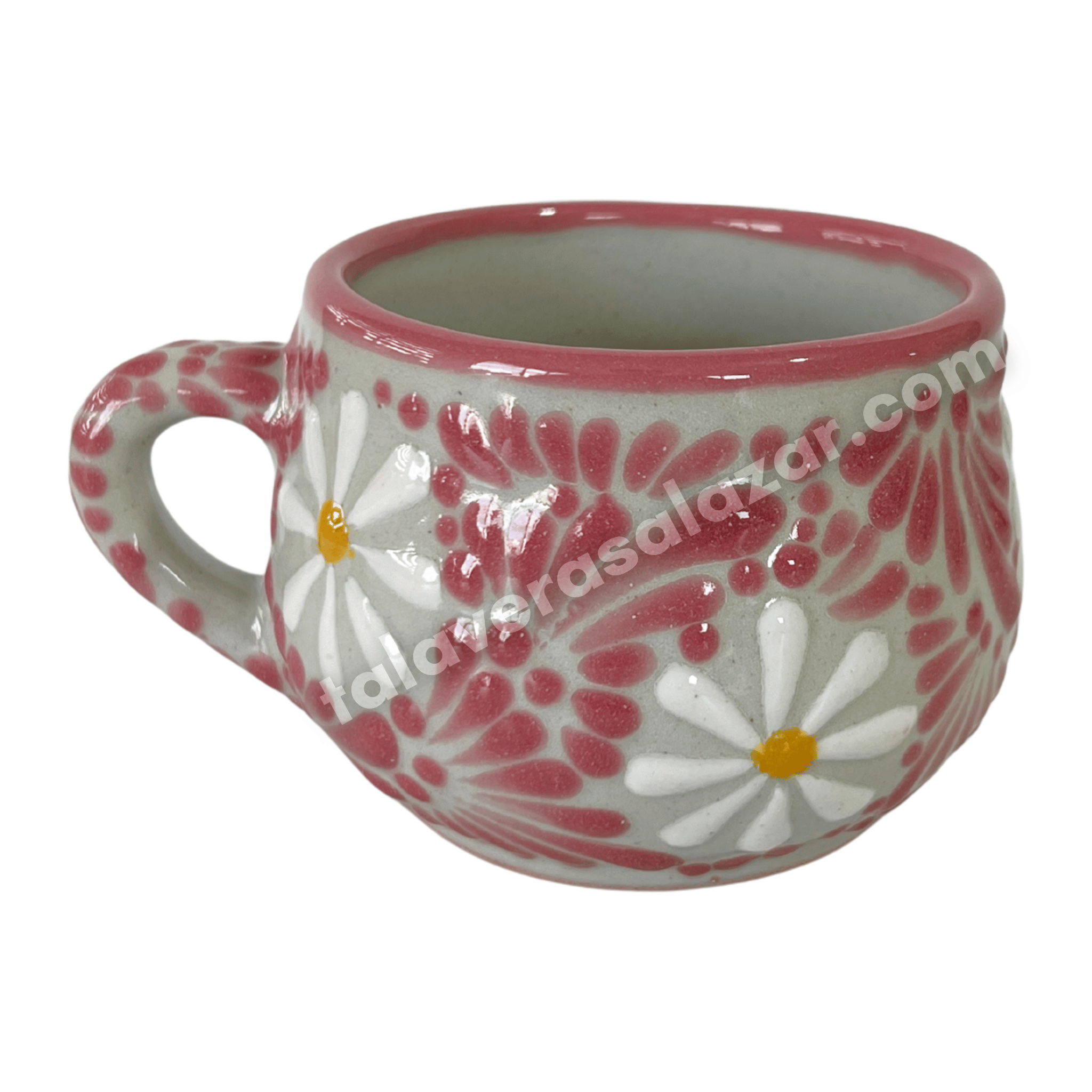 TAZA CHOCOLATERA MEDIANA FONDO TRADICIONAL MIK ROSA MARGARITAS