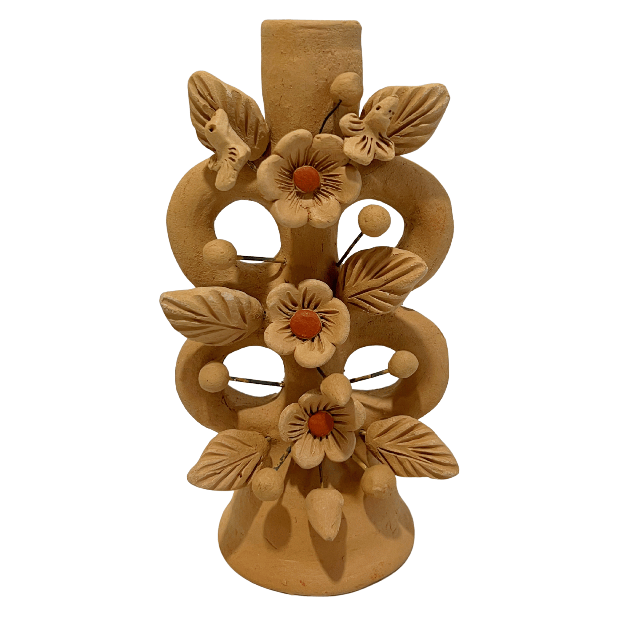 CANDELERO BARRO BLANCO