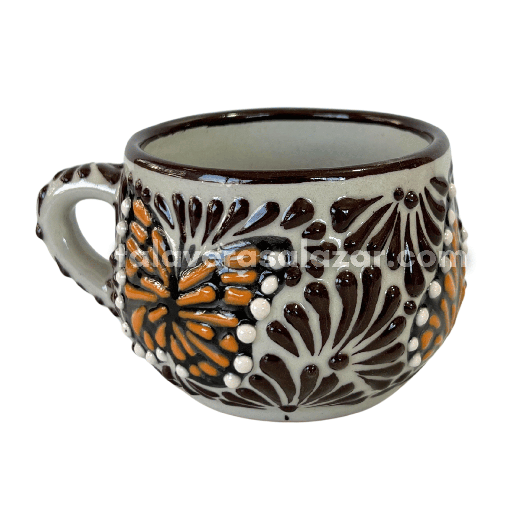 TAZA CHOCOLATERA MEDIANA FONDO TRADICIONAL MIK CAFE CHOCOLATE MARIPOSAS