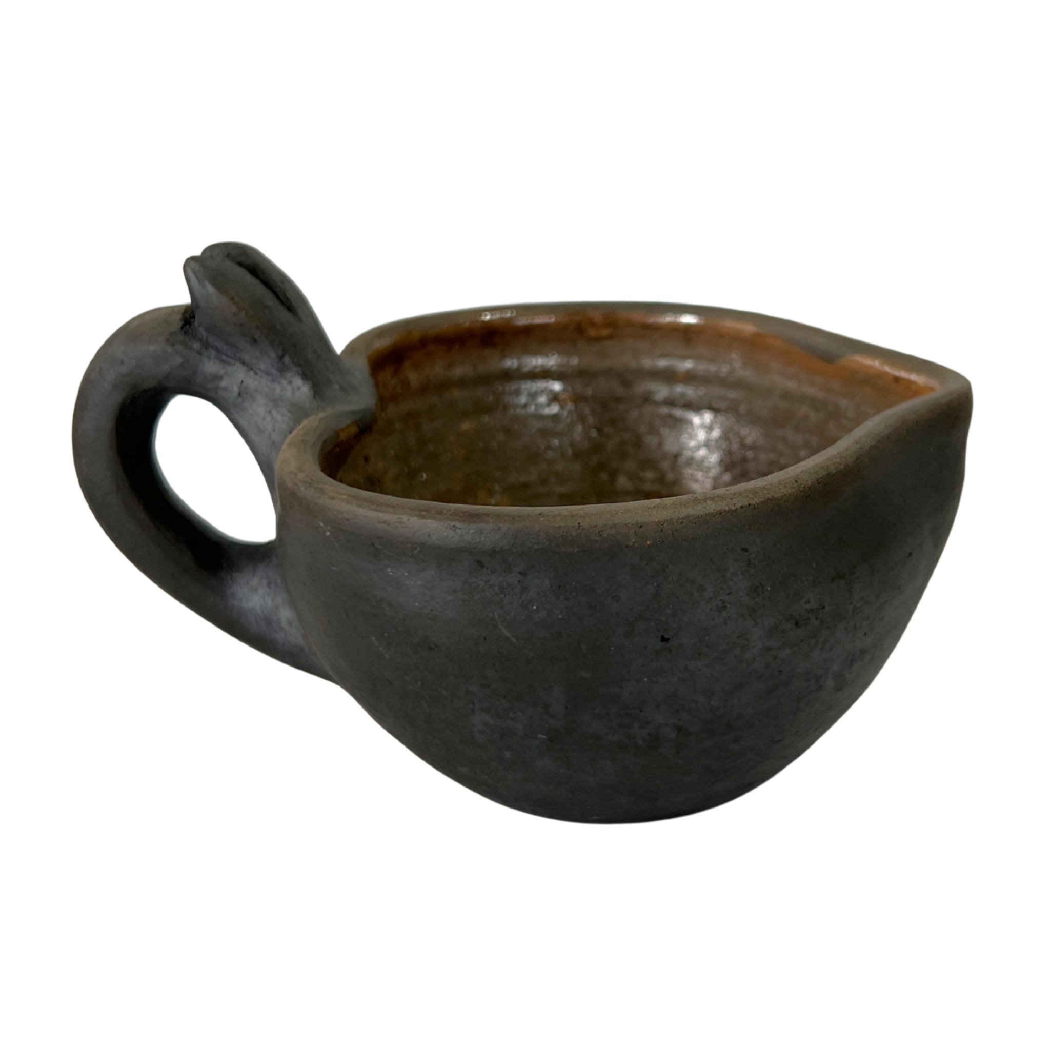 TAZA DE CORAZON BARRO AHUMADO