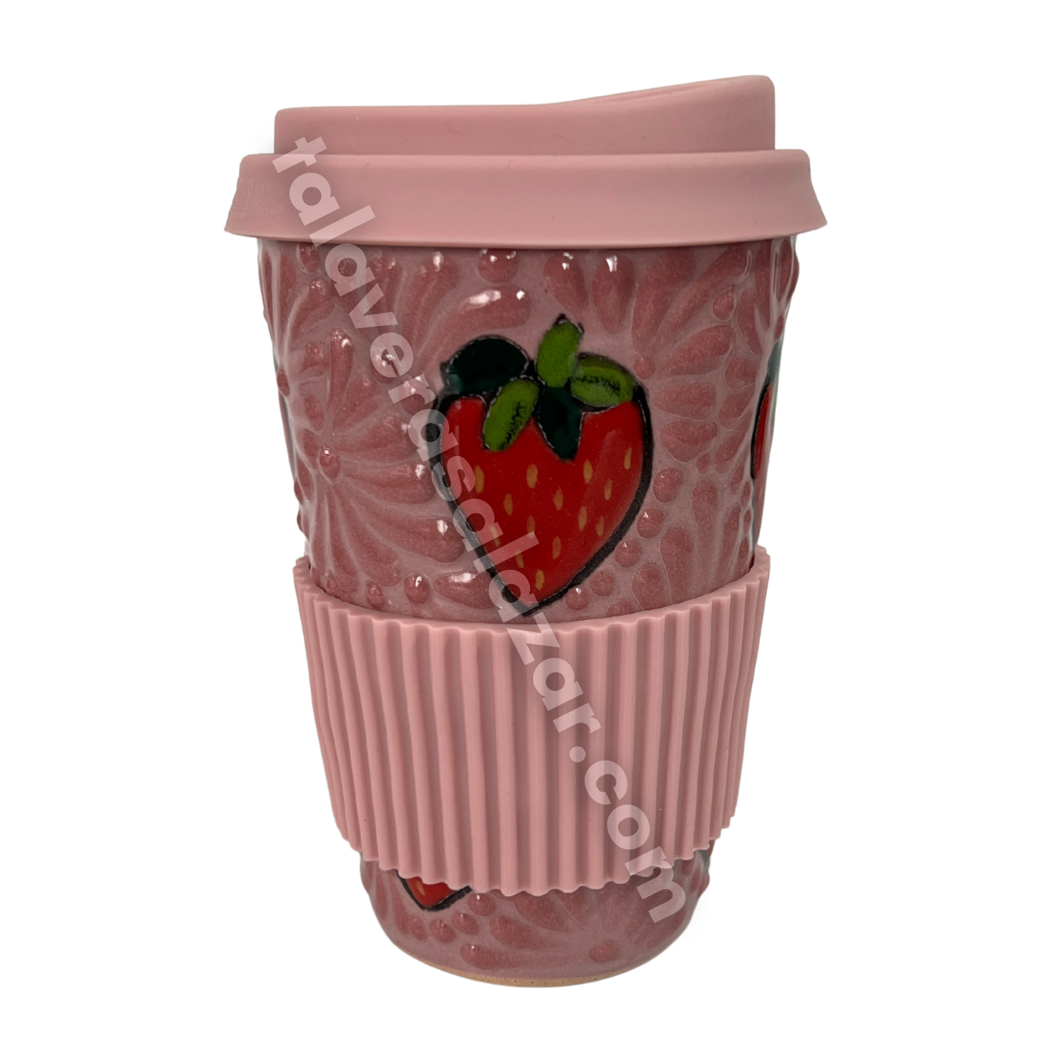 TERMO 15 CM SIN ASA FONDO ROSA MIK ROSA FRESAS