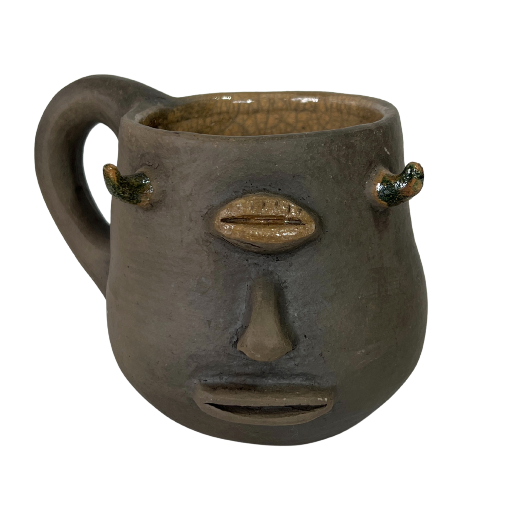 TAZA CICLOPE BARRO AHUMADO