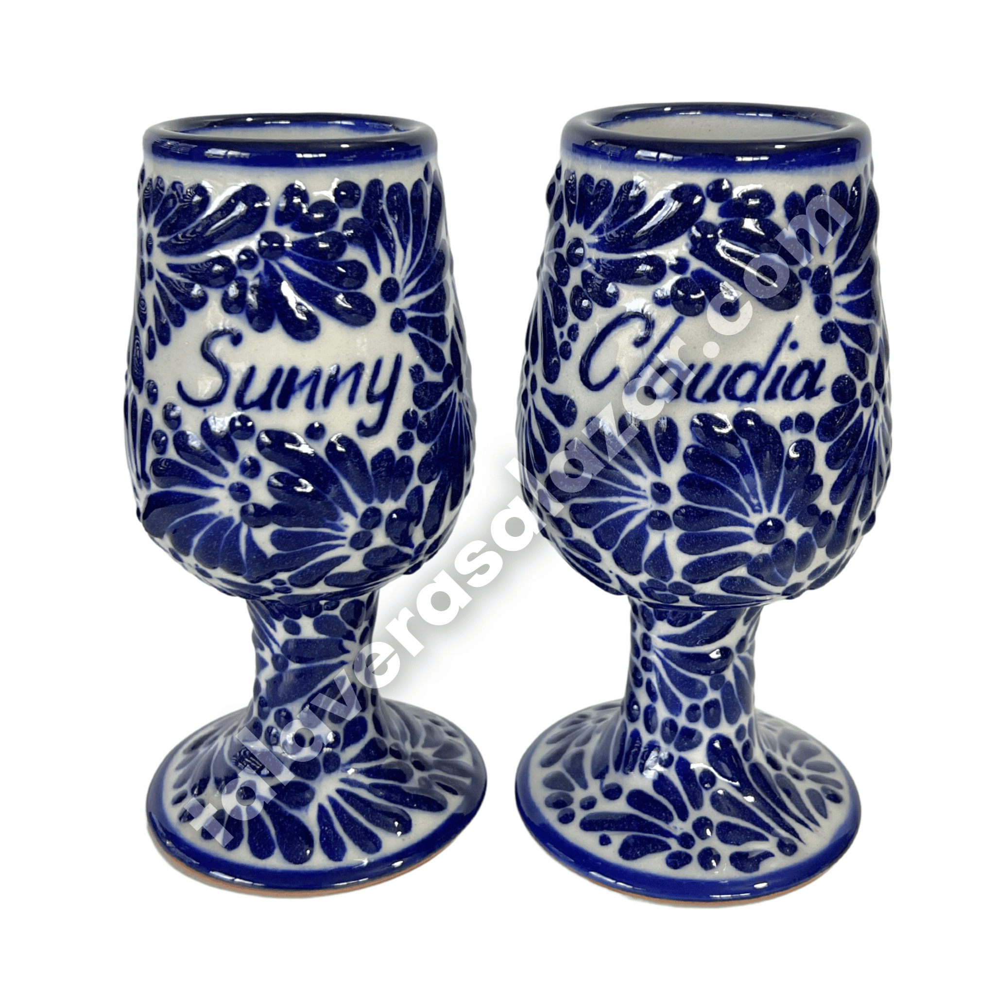 COPAS PARA NOVIOS 8 CARACTERES FONDO TRADICIONAL MIK AZUL COBALTO