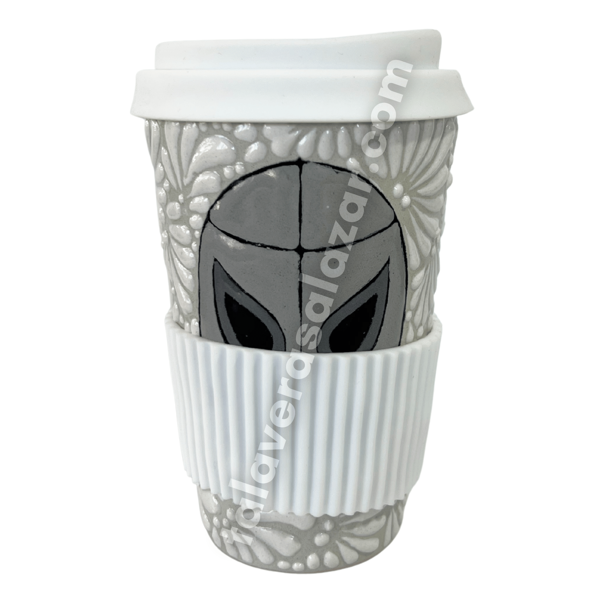 TERMO 15 CM SIN ASA LUCHADOR VERSION BASICA FONDO TRADICIONAL MIK BLANCO