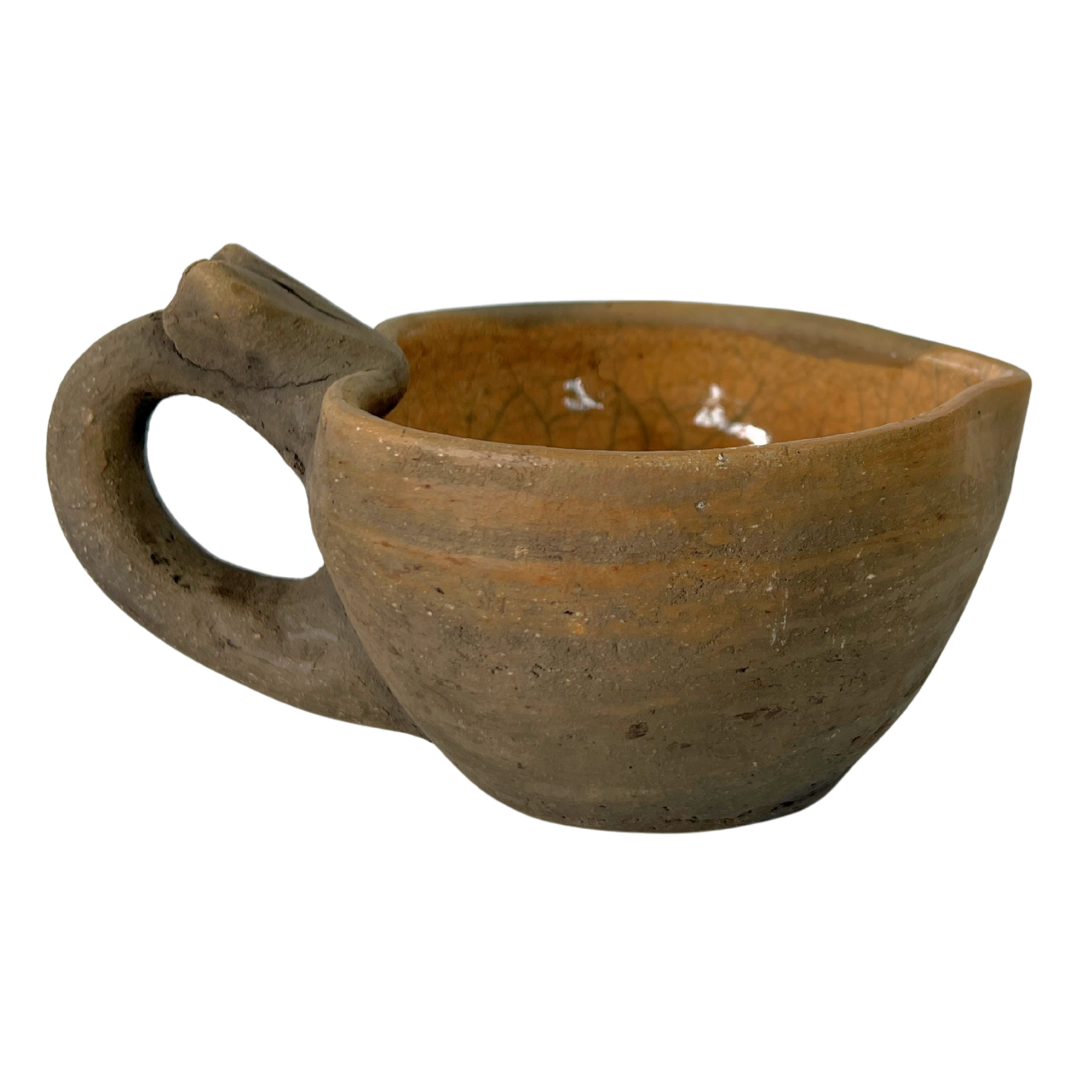 TAZA BARRO AHUMADO DE CORAZON