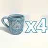 TAZA RECTA ESTANDAR PERSONALIZADA FONDO BABY BLUE MIK AZUL PASTEL NOMBRE