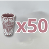 TEQUILERO PERSONALIZADO FONDO ROSA ABANICO COMPLETO BLANCO MI BAUTIZO