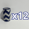 TEQUILERO NO PERSONALIZADO FONDO TRADICIONAL DECORADO ZIG ZAG AZUL COBALTO